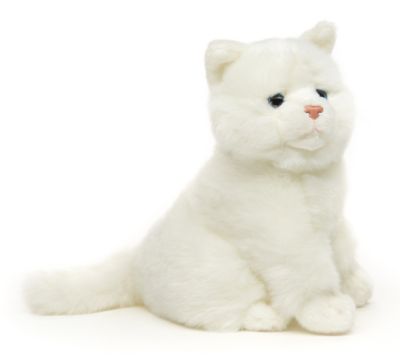 Uni-Toys Neuware wunderschöne Katze sitzend 16cm groß weiß 
