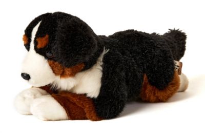 Berner Sennenhund Kuscheltier 30 cm liegend braun/schwarz/weiß Plüschtier Hund 