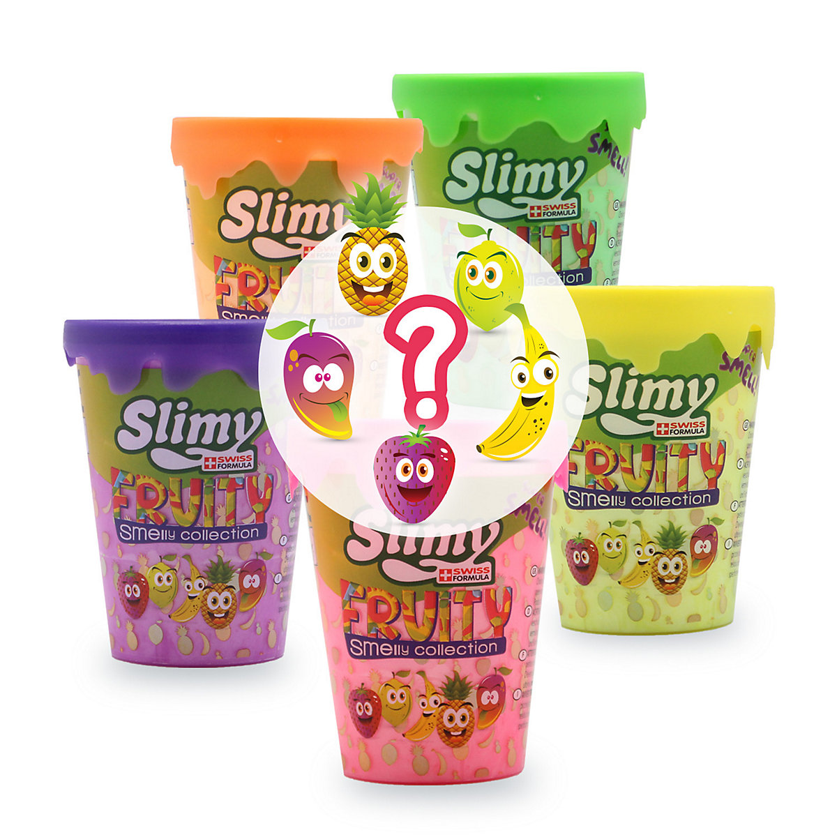 SLIMY® Fruity Original 80g Spielmasse im Becher fruchtig duftender Schleim Spielspaß für Kinder