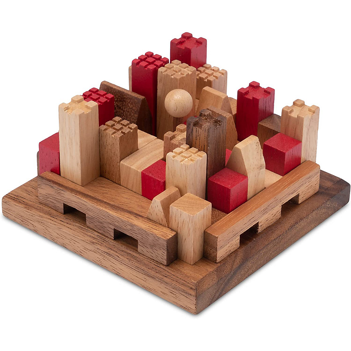 LOGOPLAY Castle Burg 3D Puzzle aus Holz mit vielen Spielvarianten