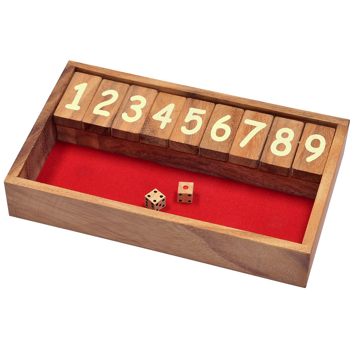 LOGOPLAY Jackpot Gr. S für 2 oder mehr Spieler Spielbox 14 x 24 cm Shut the Box
