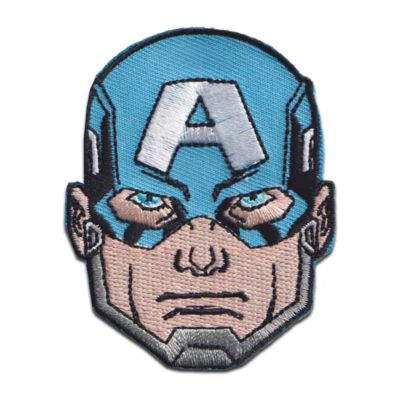 Aufnäher / Bügelbild 6,5 x 5 cm Avengers ""Captain America 3"" blau 