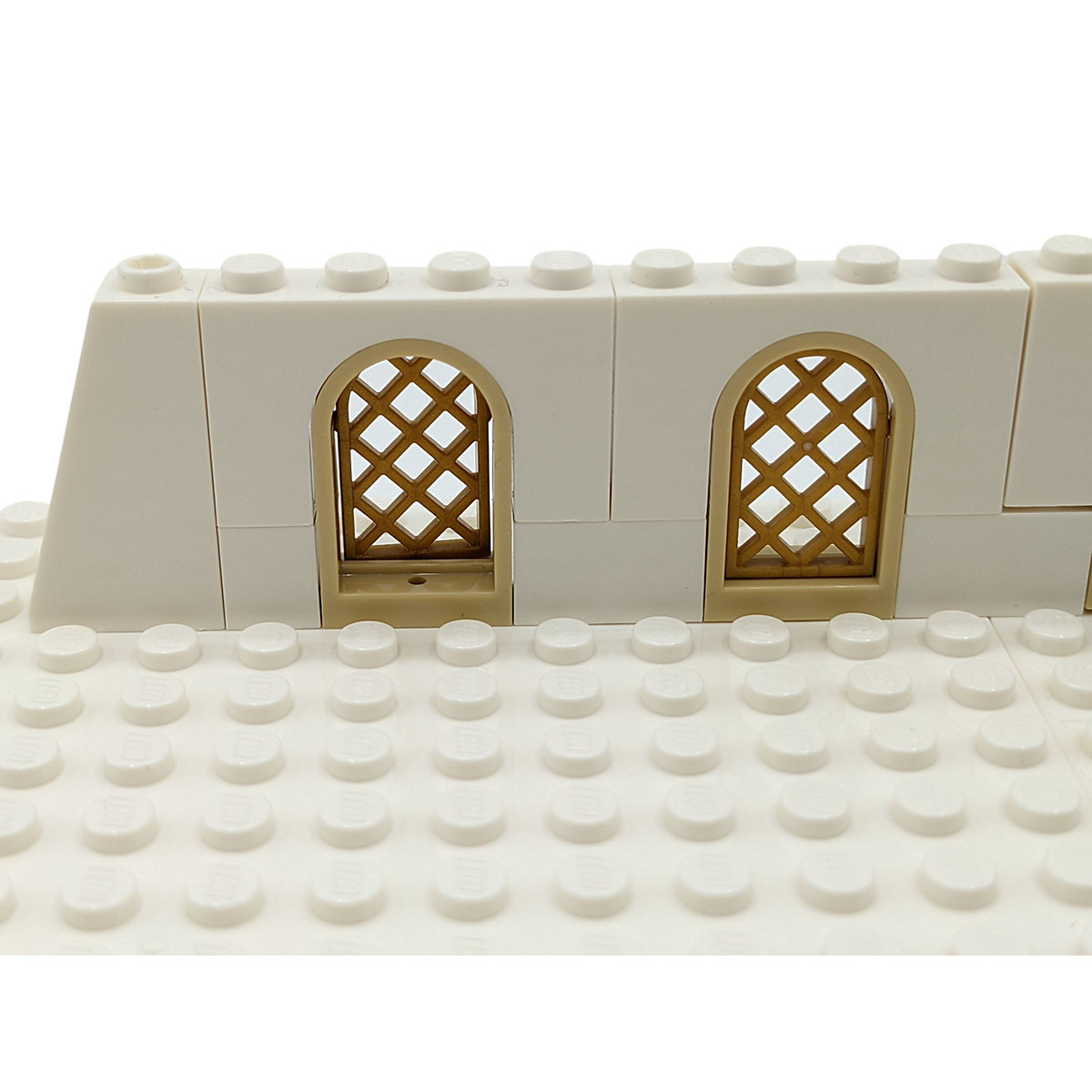 LEGO®MOC Mittelalter Fenster Mauer Ritter Burg weiss beige 19 Teile neu