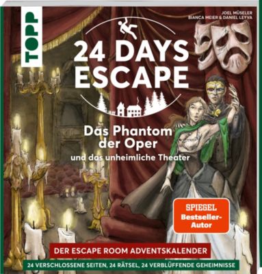 Image of Buch - 24 DAYS ESCAPE - Der Escape Room Adventskalender: Das Phantom der Oper und das unheimliche Theater
