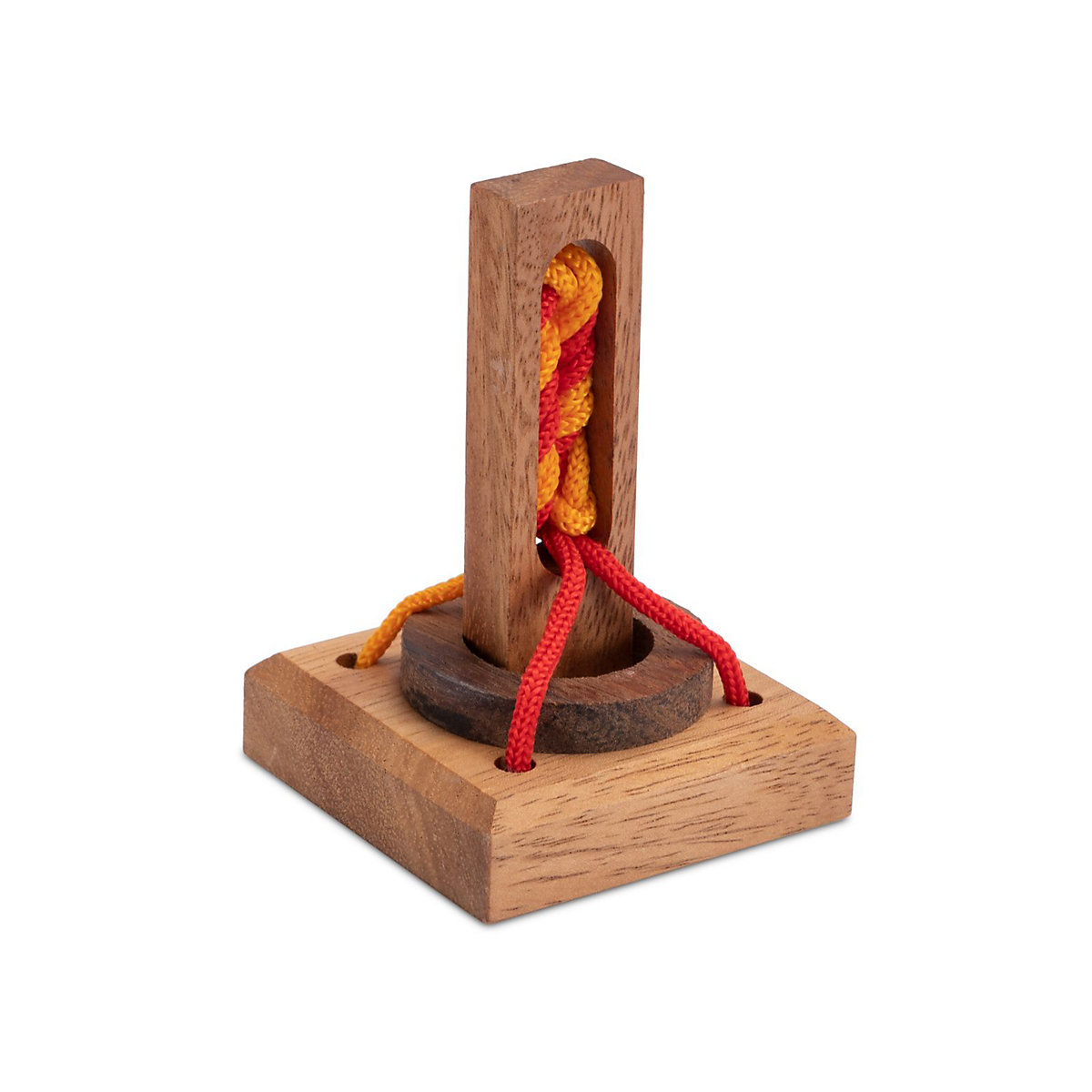 LOGOPLAY Verrückter Ring Schnurpuzzle Knobelspiel aus Holz