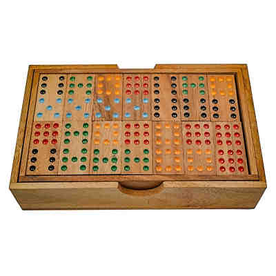 Domino Doppel 9 für 2 bis 6 Spieler - Gesellschaftsspiel mit 56 Spielsteinen