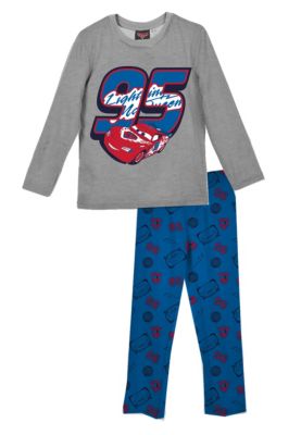 Schlafanzug Jungen Lang Kinder Baumwolle Pyjama Langarm 