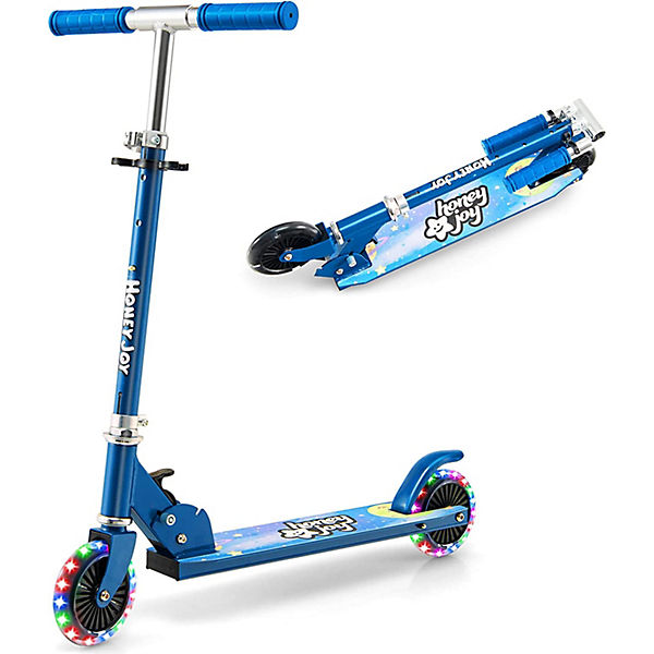 Scooter Roller mit LED-Räder für 3-12 Jahren