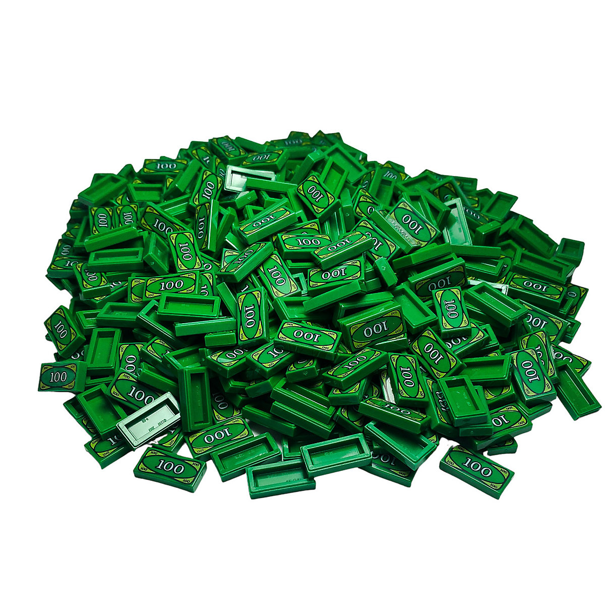 LEGO® Geldschein 1x2 Fliese Grün 3069bpx7 500x