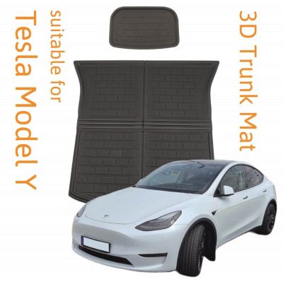 Kratzfestem Rutschfest Wasserdicht Staubdicht Kofferraumschutz Schutzpad Dekorationszubehör Auto Kofferraummatten Kofferraumwanne für Tesla Model Y 2020 2021 