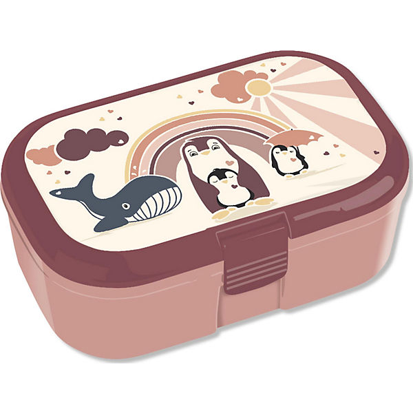 Brotdose mit Einsatz Pinguin Familie Mädchen