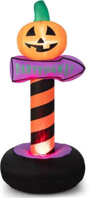 Halloween-Straßenschilder Kürbis 180cm mit LED-Leuchten, COSTWAY® | myToys