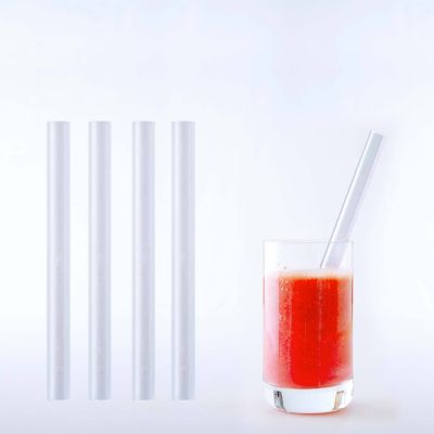 SLIDERSTRAW KUNSTSTOFF TRANSPARENT 4er Set kurz