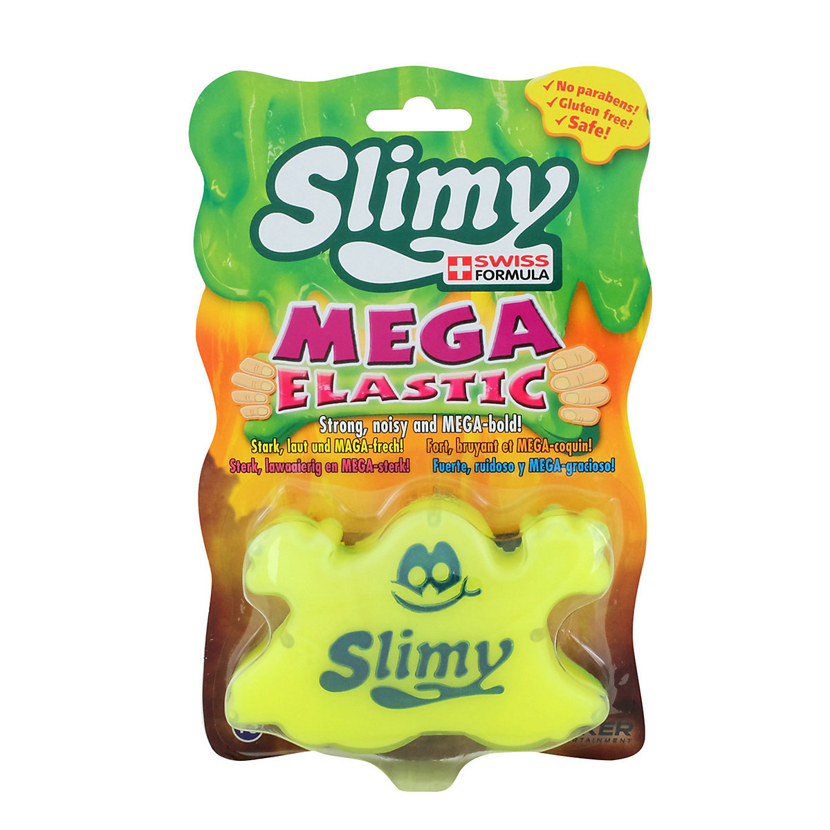 SLIMY® Mega Elastic 150g Original Mega Slime Spielmasse für Spielspaß mit superdehnbarem Schleim in der Original Slimy Dose