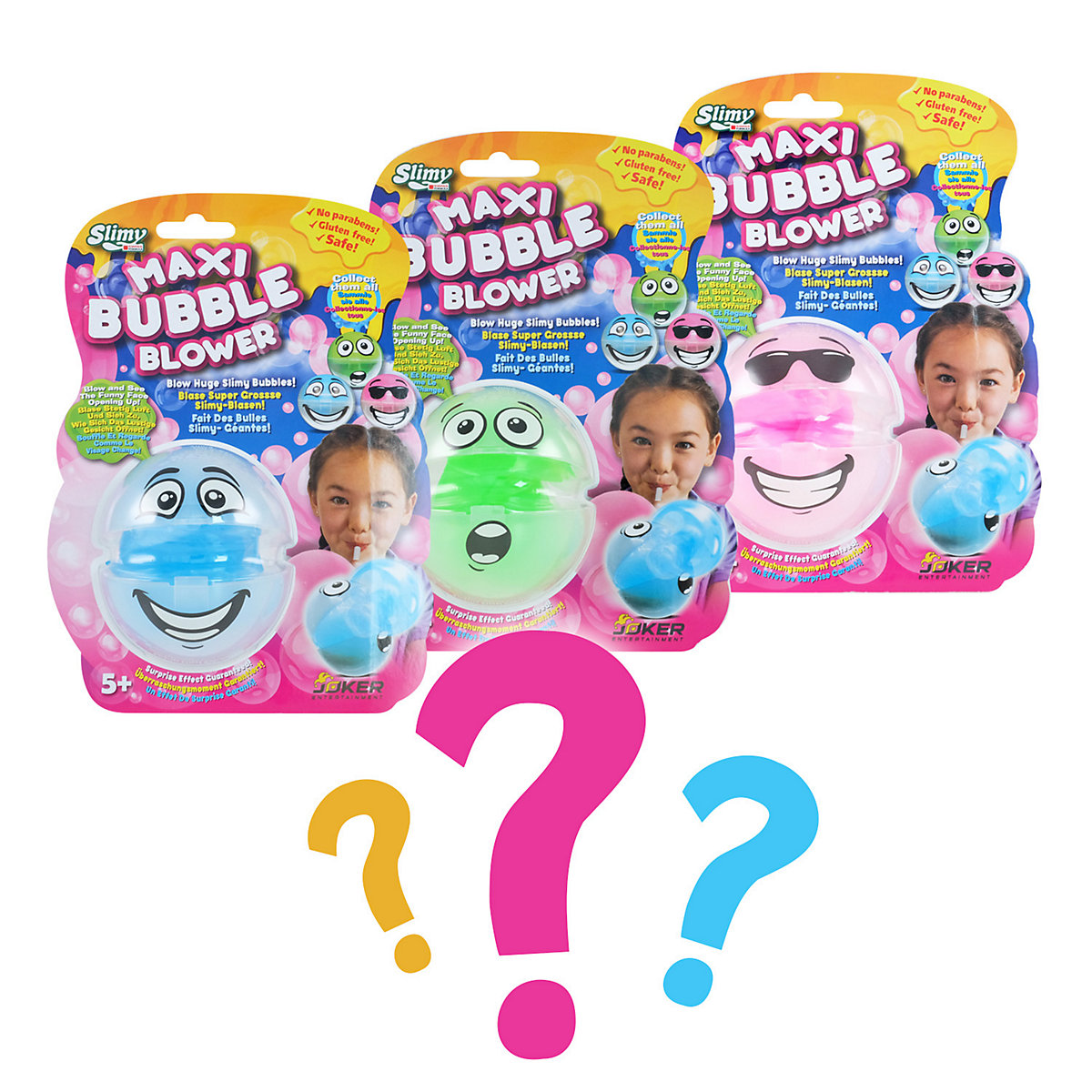 SLIMY® Maxi Bubble mit Bubble-Blower für super große Slime-Blasen aus extrem dehnbarem Schleim Spielmasse für Kinder