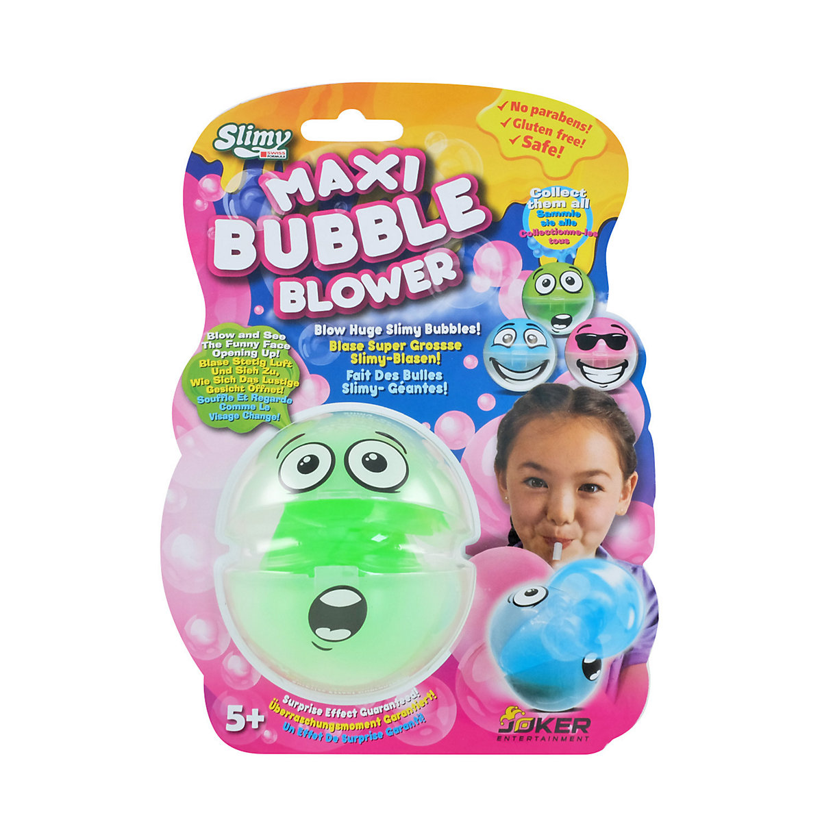 SLIMY® Maxi Bubble mit Bubble-Blower für super große Slime-Blasen aus extrem dehnbarem Schleim Spielmasse für Kinder