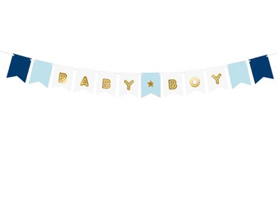 Partydeco Girlande Baby Boy / Baby Girl