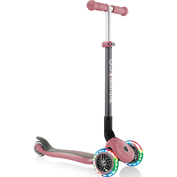 Scooter PRIMO FOLDABLE, Leuchtrollen, pastell pink (FOB19)