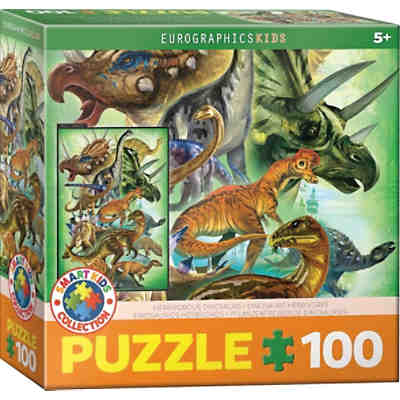 Puzzle Pflanzenfressende Dinosaurier, 100 Teile