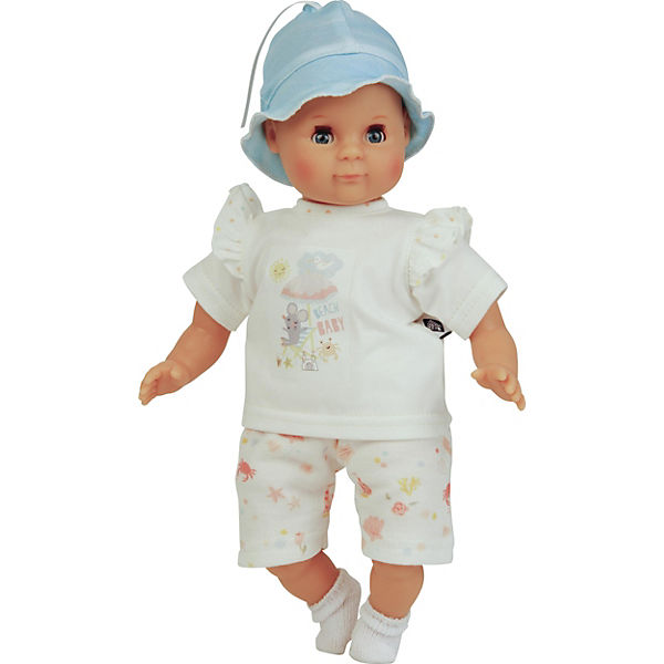 Schildkröt Puppe Schlummerle Gr. 32 cm (Mal Haar, blaue Schlafaugen, Baby Puppe inkl. Kleidung)