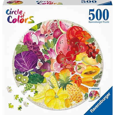 Puzzle 17169 Circle of Colors - Fruits & Vegetables 500 Teile Puzzle