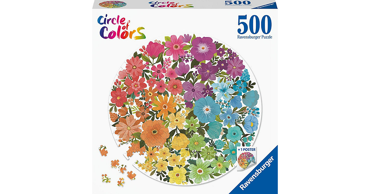 Puzzles: Ravensburger Puzzle 17167 Circle of Colors - Flowers 500 Teile Puzzle