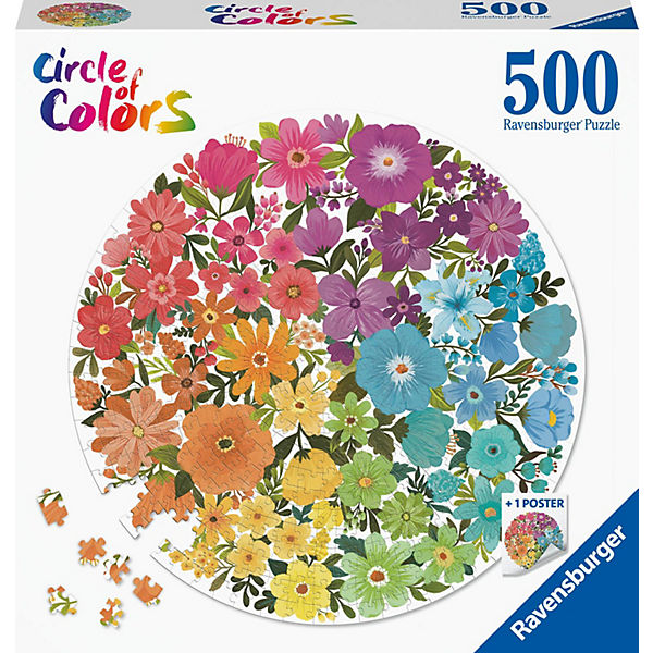 Puzzle 17167 Circle of Colors - Flowers 500 Teile Puzzle