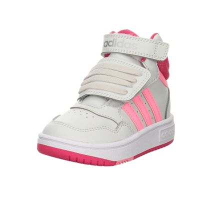 Mädchen Sneaker Schuhe Hoops Klettschuh Kinderschuhe Synthetik Logoprint adidas, grau