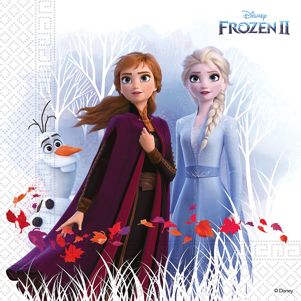 Procos Servietten Frozen 2 Anna & Elsa 20 Stück 3-lagig 33x33cm