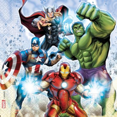 Procos Servietten Avengers 20 Stück mit Hulk Thor Iron Man 33x33cm