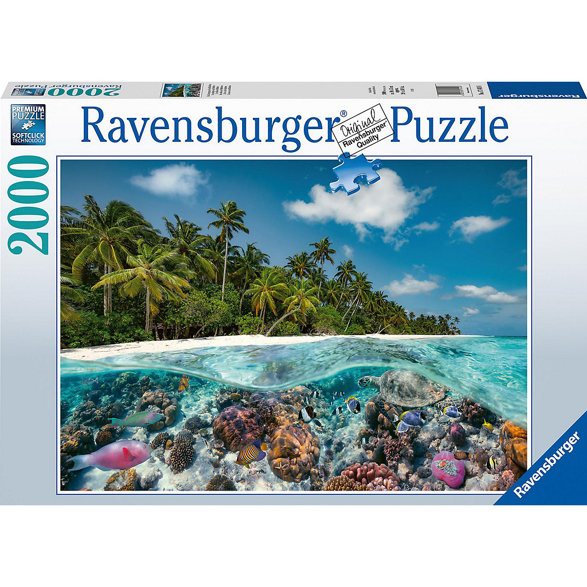 Ravensburger Puzzle 17441 Ein Tauchgang auf den Malediven 2000 Teile Puzzle für Erwachsene und Kinder ab 14 Jahren