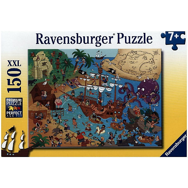 Ravensburger Kinderpuzzle - 13349 Die Piratenbucht - 150 Teile Puzzle für Kinder ab 7 Jahren
