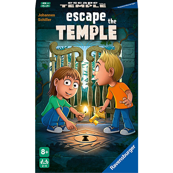 Ravensburger 20963 - Escape the temple, Brettspiel für Kinder ab 8 Jahren, Familienspiel für Kinder und Erwachsene, Klassiker für 2-4 Spieler