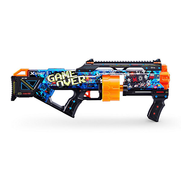 mytoys.de | X-Shot - Skins Last Stand Blaster Game Over with darts blue