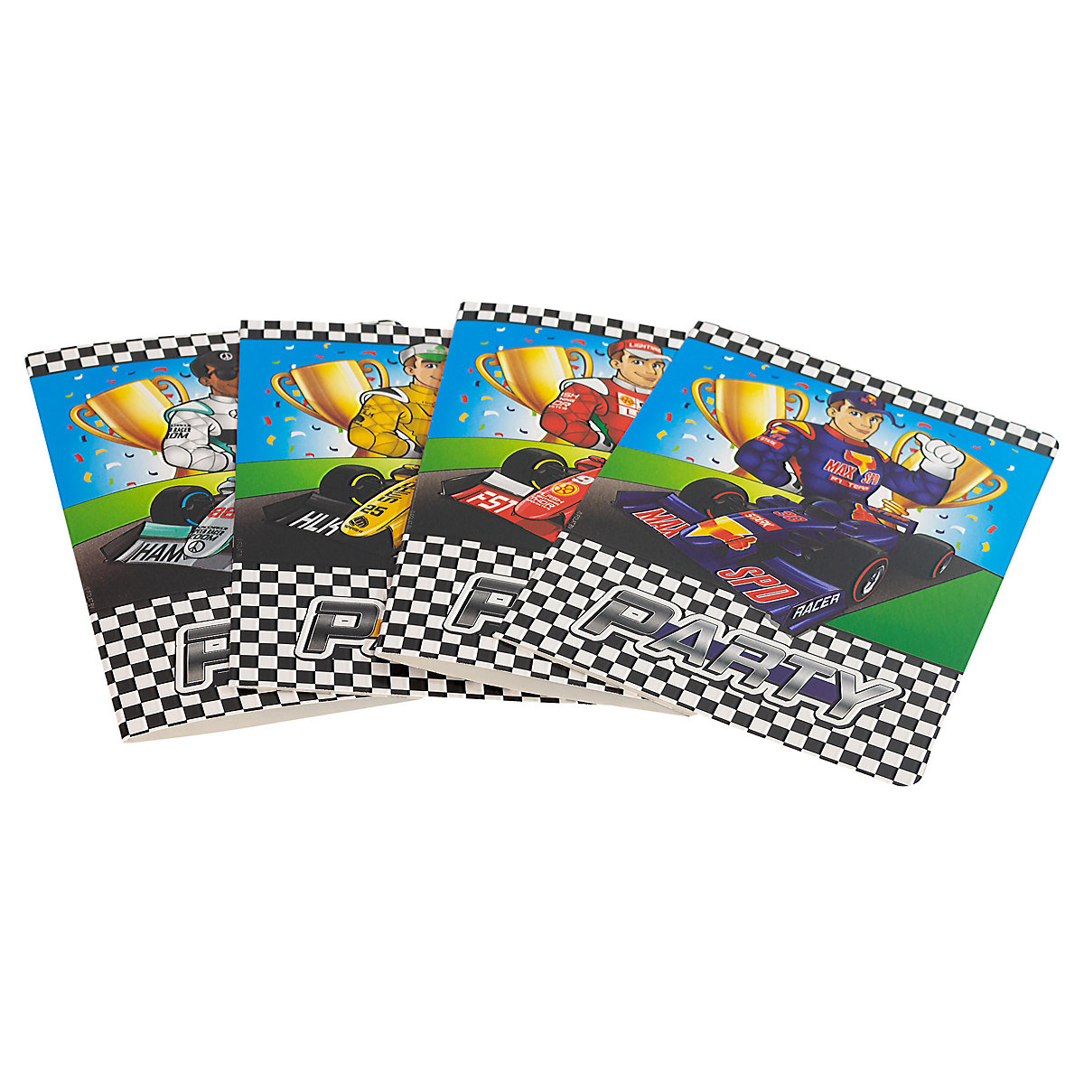 Folat Einladungskarten mit Umschlag Formel 1 8 Stück