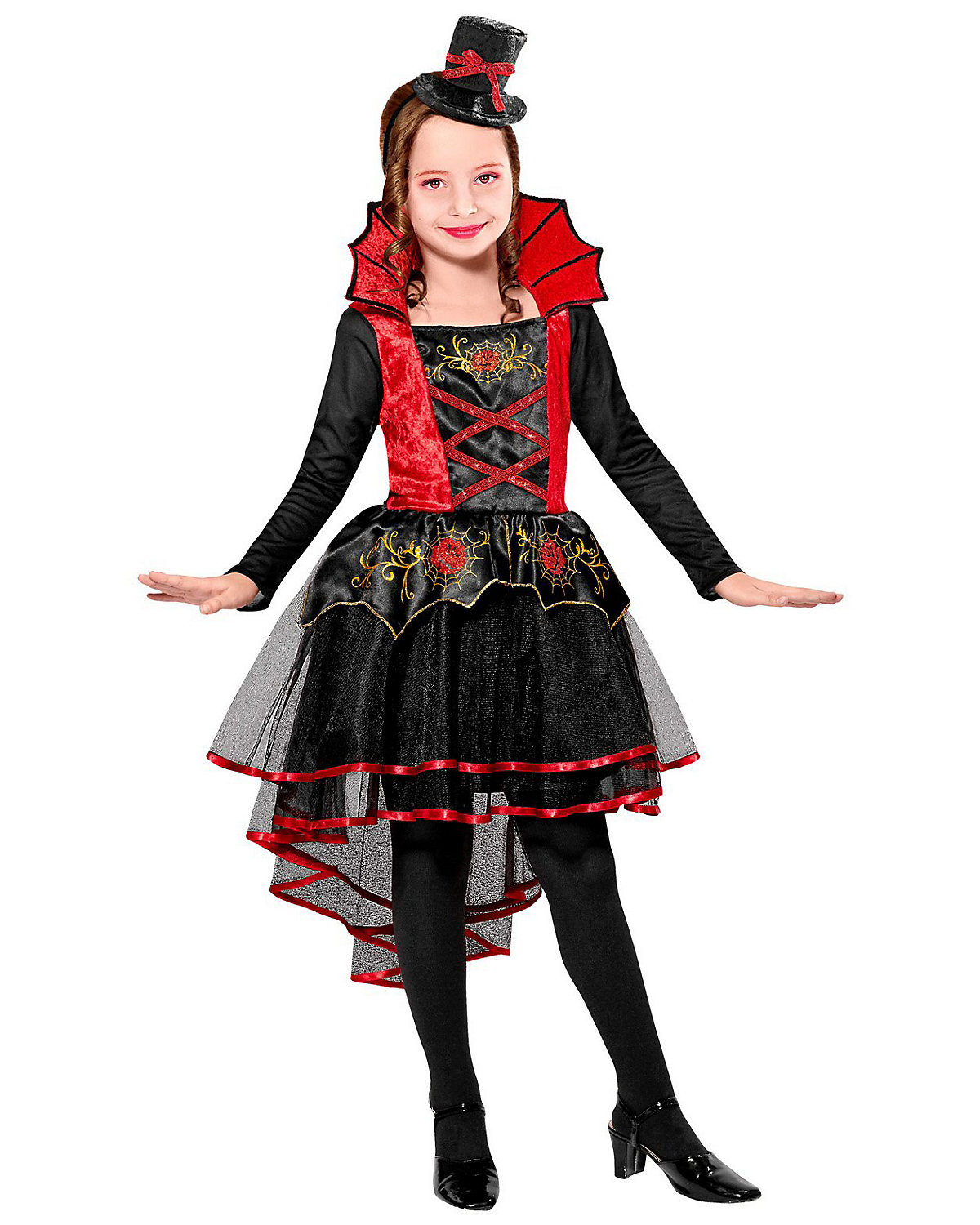 Edle Vampirdame Kostüm für Kinder