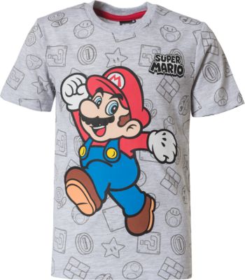 Extremisten Riskant Grand Super Mario Kinder T-Shirt, Super Mario, grau | myToys