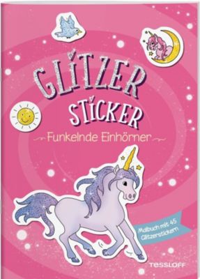 Image of Buch - Glitzer-Sticker Malbuch. Funkelnde Einhörner