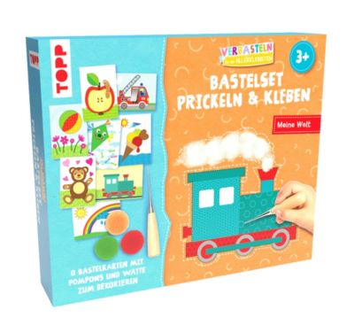 Image of Verbasteln die Allerkleinsten: Bastelset Prickeln & Kleben. Meine Welt Kinder