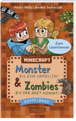 Image of Buch - Lesenlernen mit Spaß - Minecraft: Doppelband - Enthält die Bände: Zombies - bis der Arzt kommt! (Band 1) / Monster - bis zum Umfallen! (Band 2)