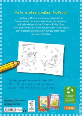 Image of Buch - Mein erstes großes Malbuch: Einhörner