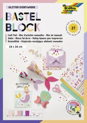 Image of Bastelblock GLITTER EVERYWHERE, 24x34cm bunt