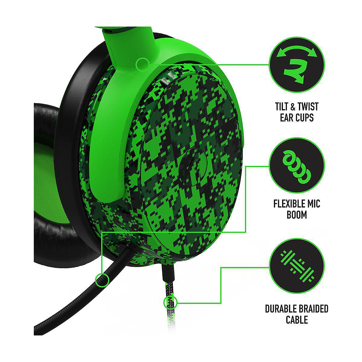 Multiformat Gaming Headset-C6-100 camo grün