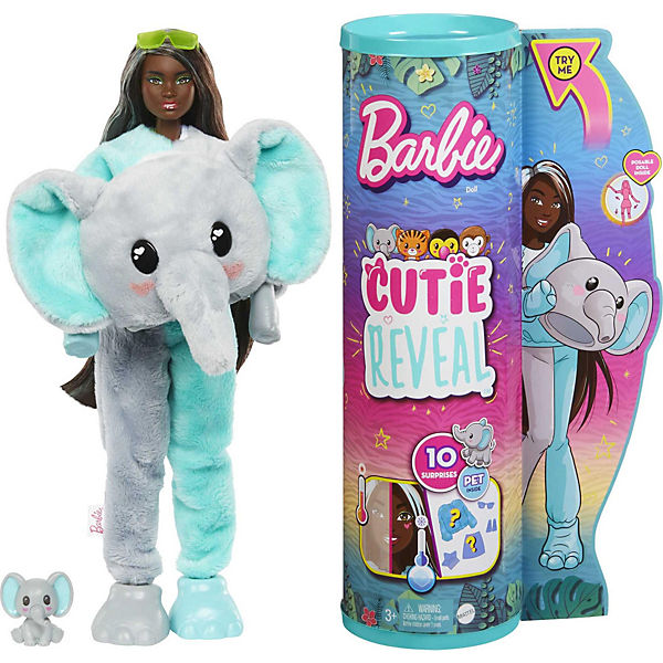 Cutie Reveal Barbie Jungle Series - Elephant