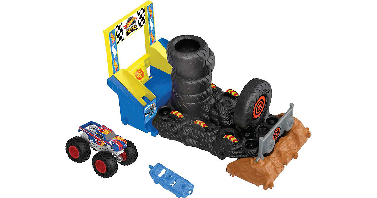 Image of Hot Wheels Monster Trucks Arena World: Entry Challenge - Race Ace's Tire Smash Race