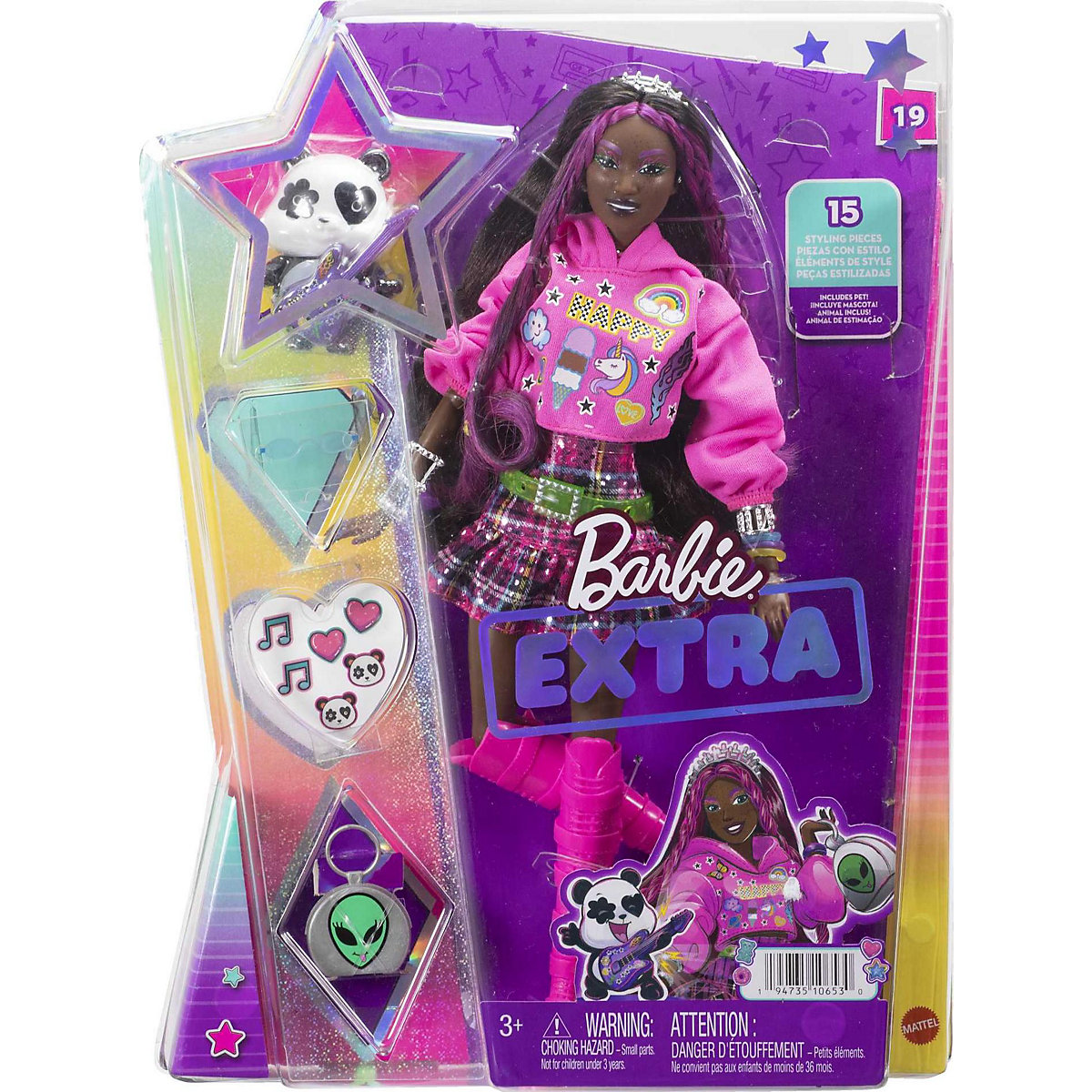Barbie Extra Doll 19 Pink Hair/Pop Punk