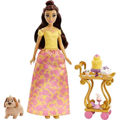 Disney Princess Spielzeug, Belles Teewagen Puppe und Spielset