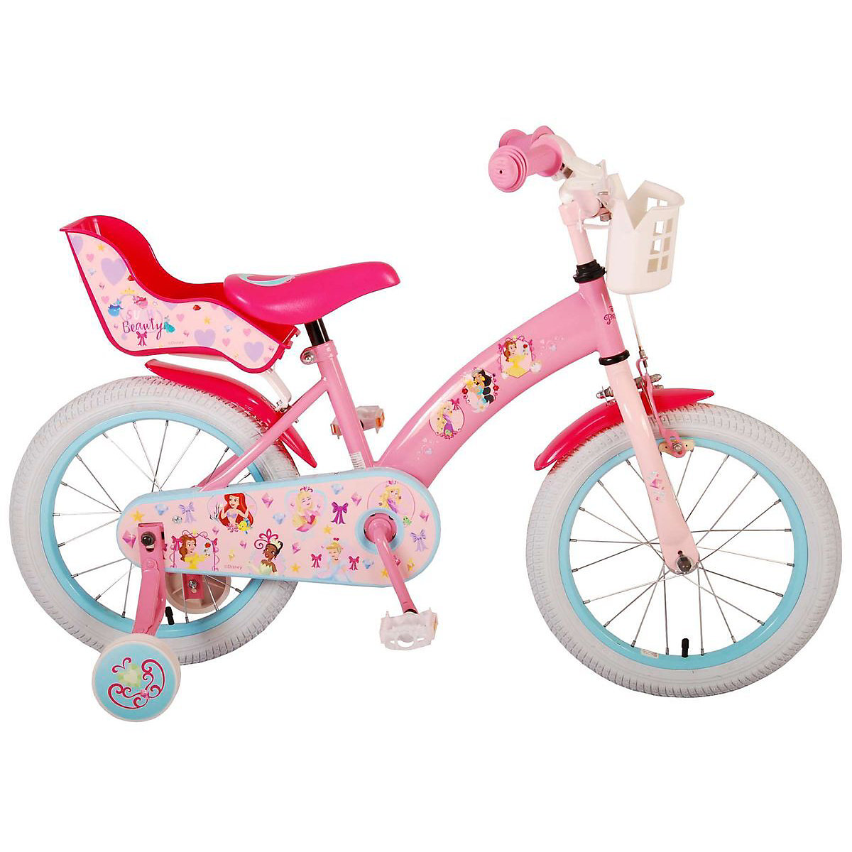 16 Zoll Kinderfahrrad Mädchen Fahrrad Disney Princess Prinzessin Rücktrittbremse 21609-CH