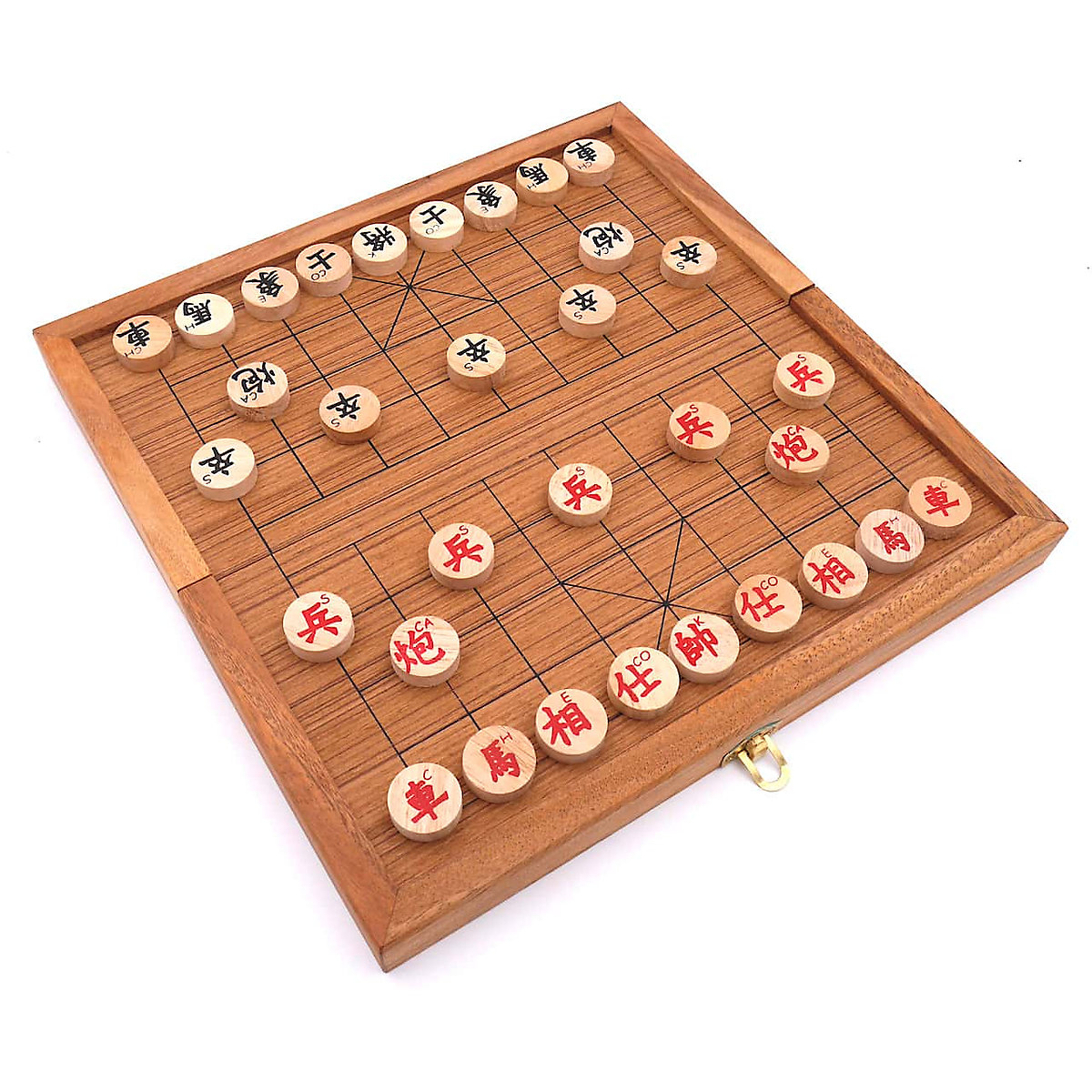 ROMBOL Xiangqi edles chinesisches Schachspiel Set mit originalen Holzscheiben