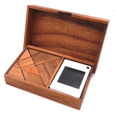 ROMBOL Doppeltangram herausfordernde Variante des Klassikers Tangram für 2 Personen aus Holz